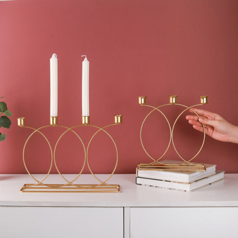 Gold Candle Stand - Candle stand | Home decor