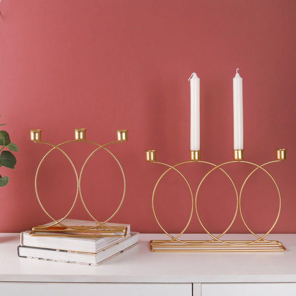 Gold Candle Stand - Candle stand | Home decor