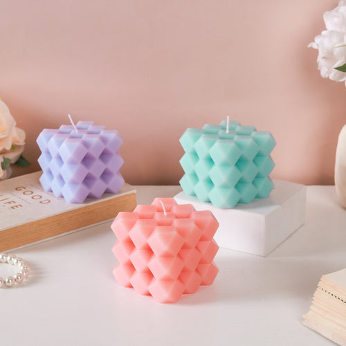 Geometric Wax Candle - Candle | Living room decor ideas