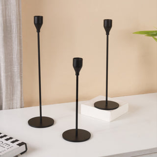 Black Glossy Candle Stand