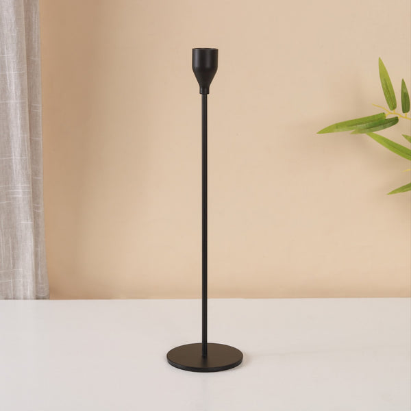 Black Glossy Candle Stand - Candle holder | Home decor