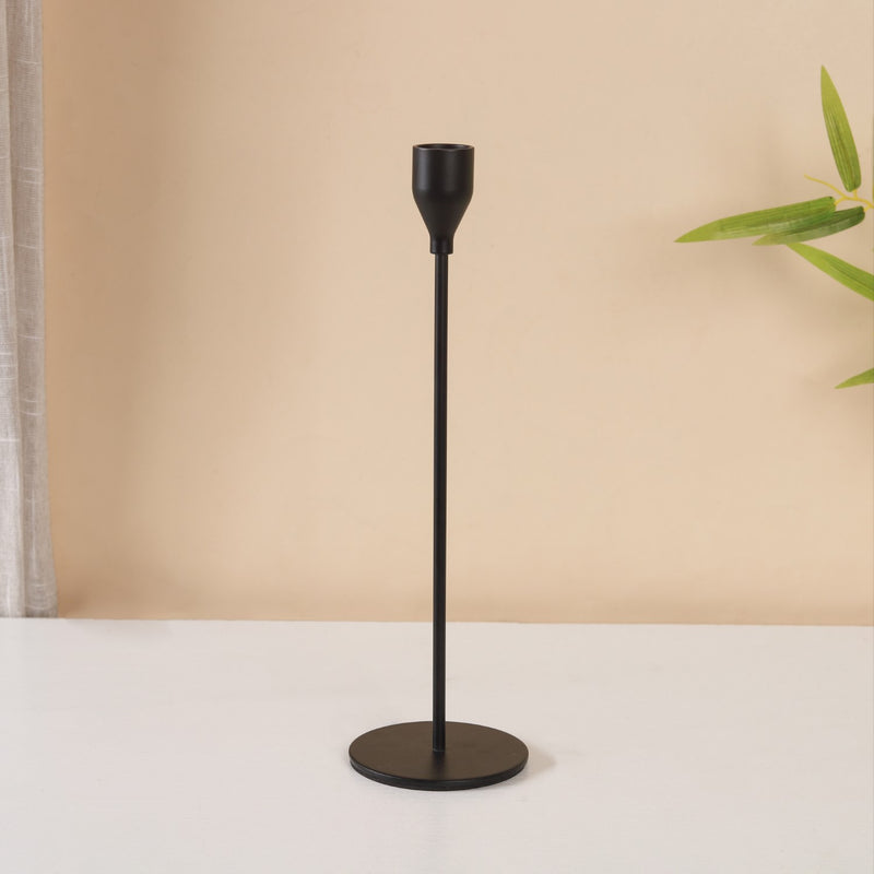 Black Glossy Candle Stand - Candle holder | Home decor