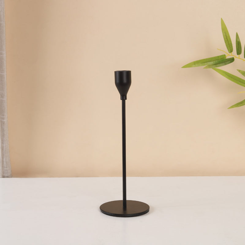 Black Glossy Candle Stand - Candle holder | Home decor