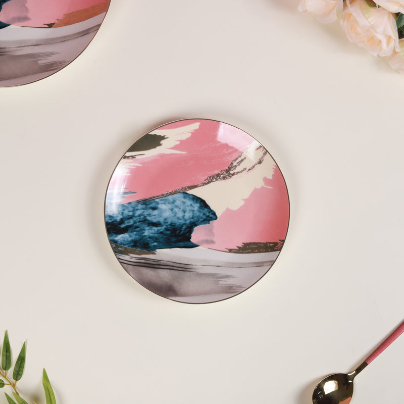 Colourful Plates - Pink - Serving plate, snack plate, ceramic dinner plates| Plates for dining table & home decor