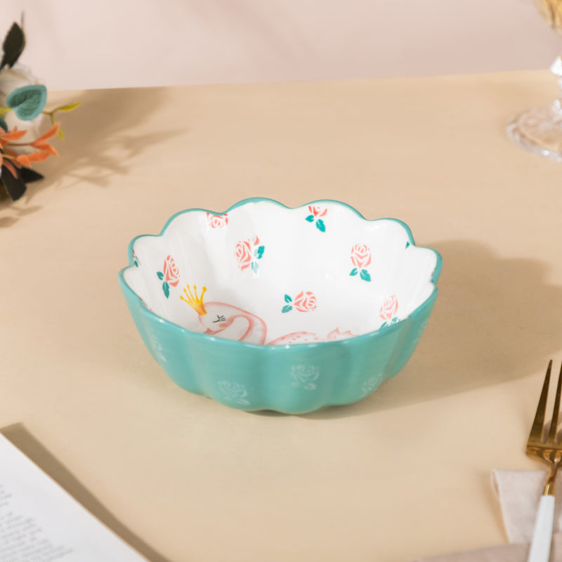 Swan Snack Bowl 400 ml - Bowl,ceramic bowl, snack bowls, curry bowl, popcorn bowls | Bowls for dining table & home decor