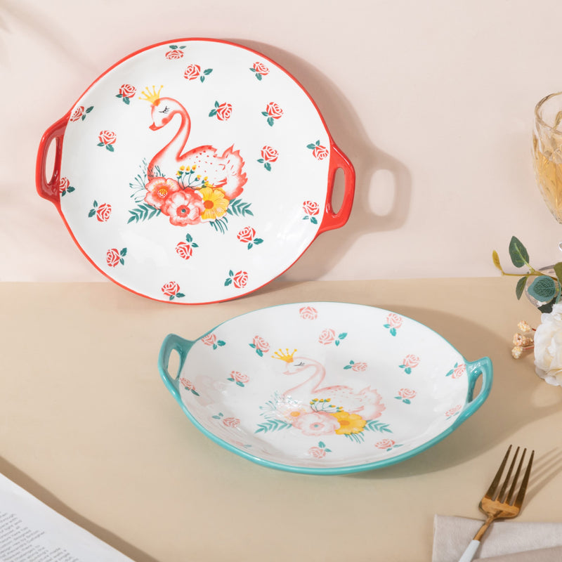 Swan Round Dish - Serving plate, snack plate, dessert plate | Plates for dining & home decor