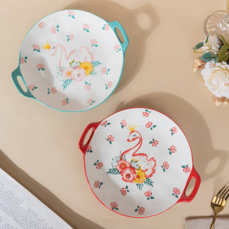 Swan Round Dish - Serving plate, snack plate, dessert plate | Plates for dining & home decor