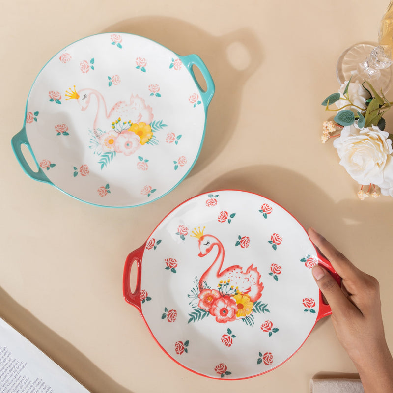 Swan Round Dish - Serving plate, snack plate, dessert plate | Plates for dining & home decor