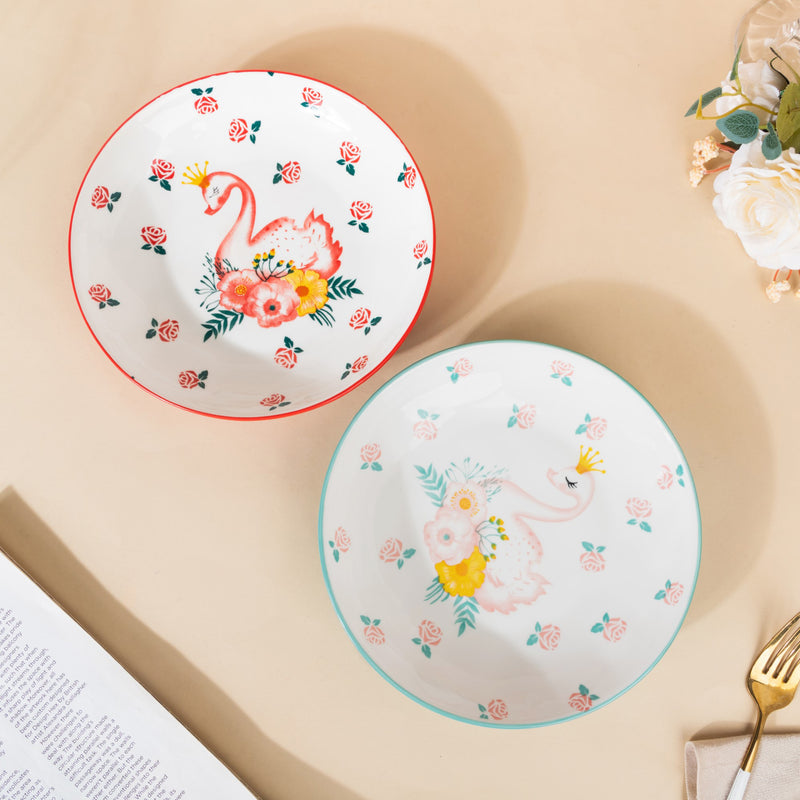 Swan Dinner Plate - Serving plate, snack plate, ceramic dinner plates| Plates for dining table & home decor