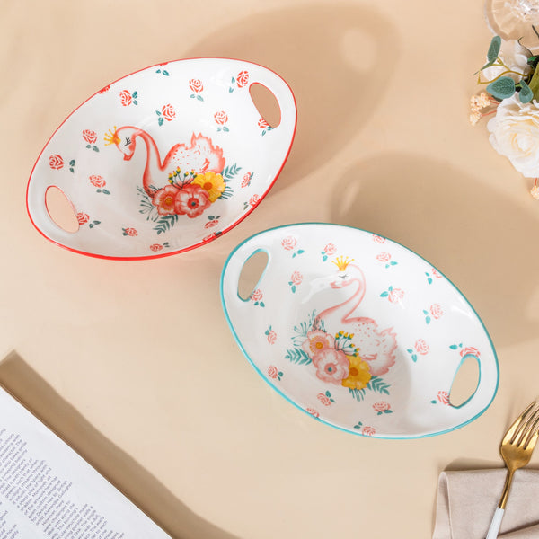 Swan Pasta Bowl - Serving plate, pasta plate, lunch plate, deep plate | Plates for dining table & home decor