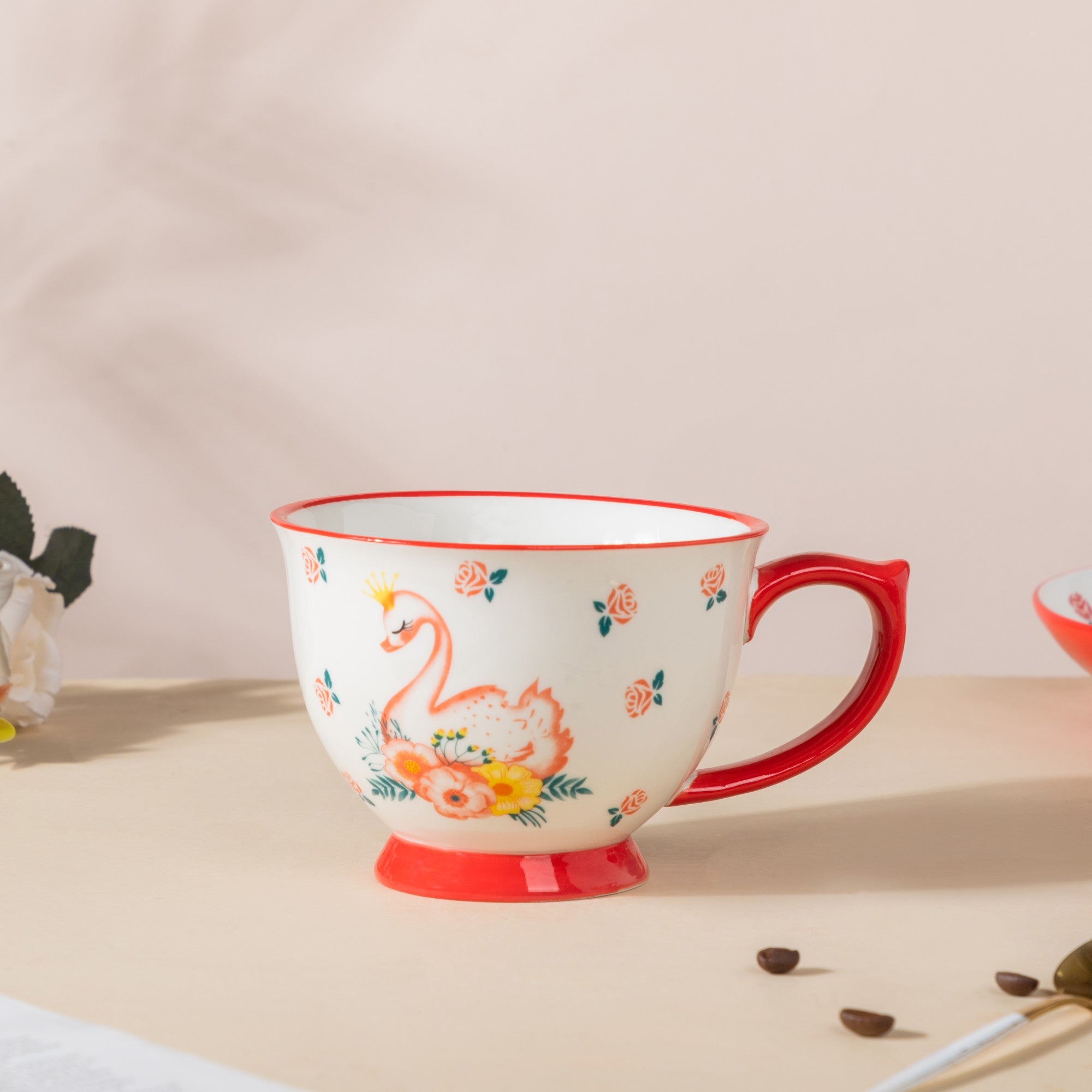 Swan Teacup- Tea cup, coffee cup, cup for tea | Cups and Mugs for Office Table & Home Decoration