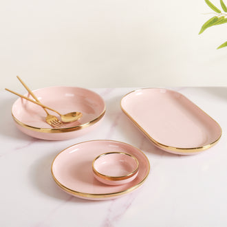 VERA Pink Plates - Serving plate, snack plate, dessert plate | Plates for dining & home decor