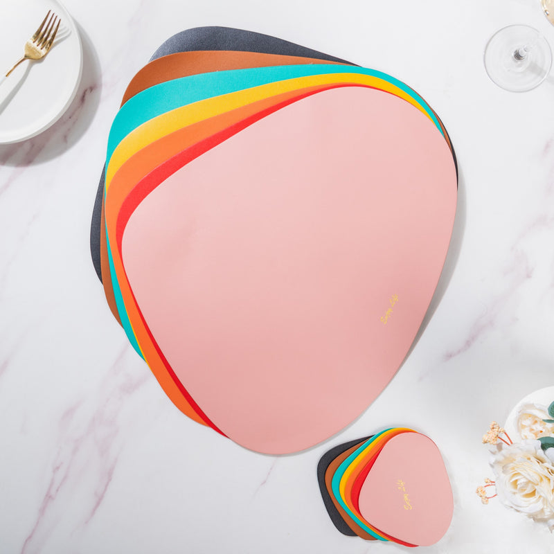 Leather Mat And Coaster Set