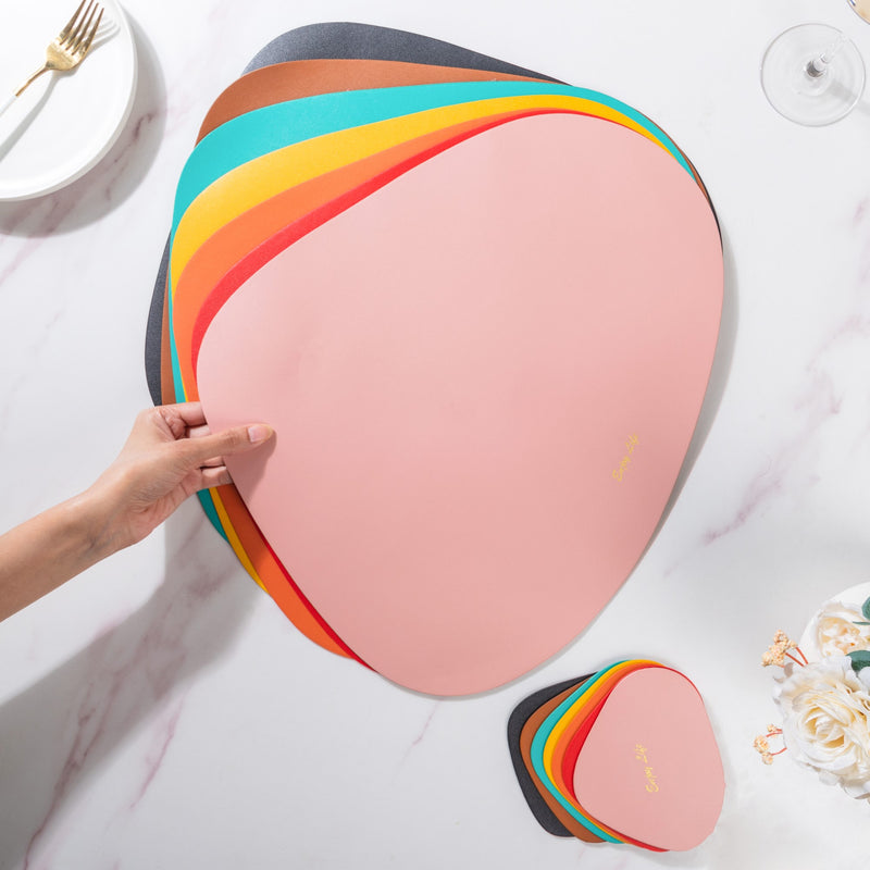 Leather Mat And Coaster Set