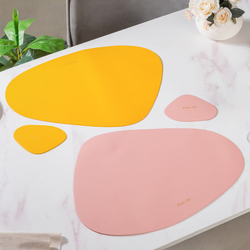 Leather Mat And Coaster Set