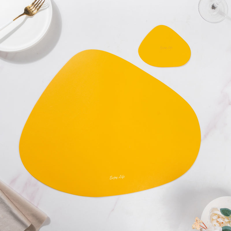 Leather Mat And Coaster Set