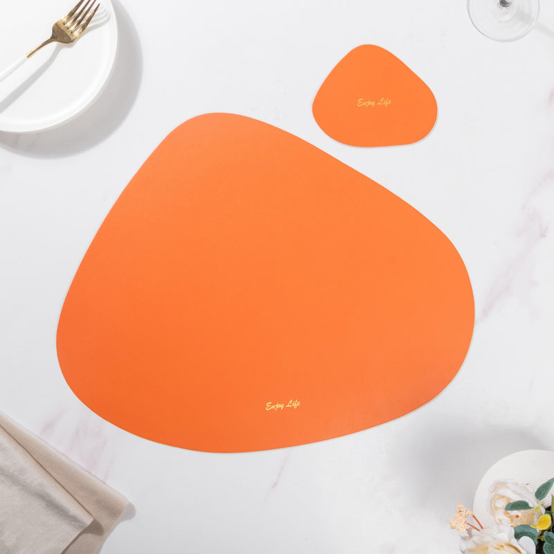 Leather Mat And Coaster Set