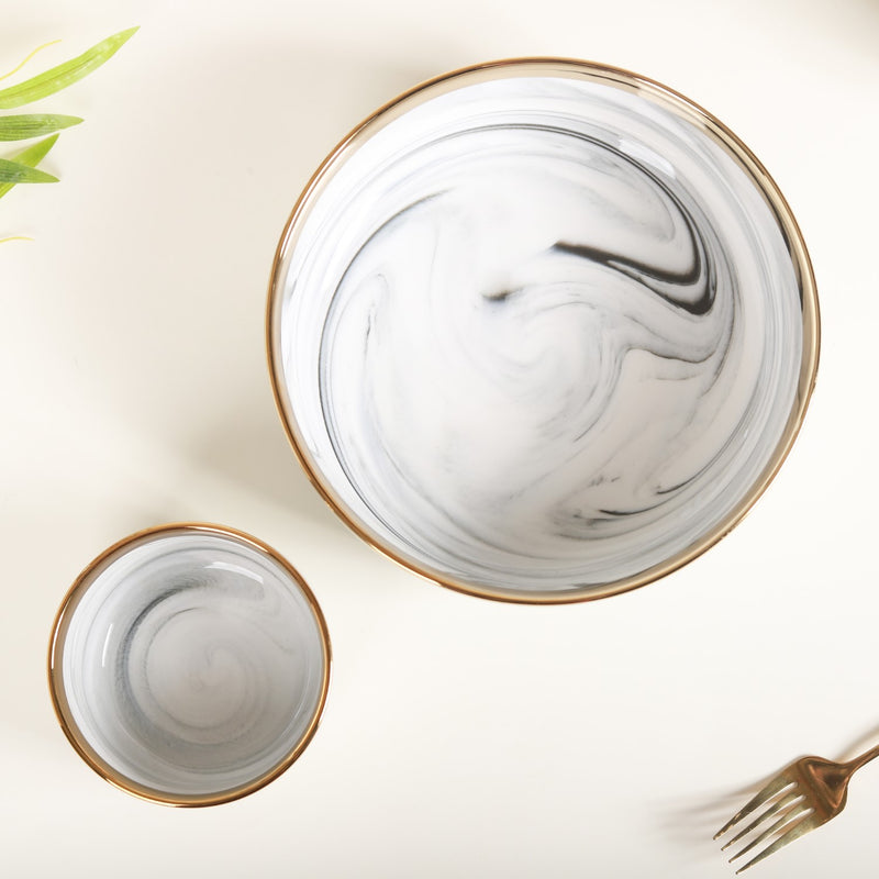 Marble Bowls - Bowl, ceramic bowl, serving bowls, noodle bowl, salad bowls, bowl for snacks, large serving bowl | Bowls for dining table & home decor