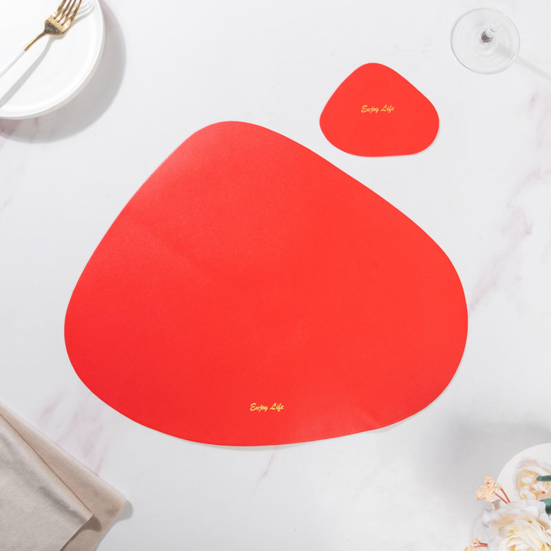 Leather Mat And Coaster Set