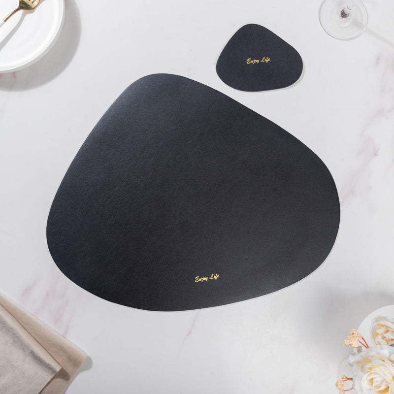 Leather Mat And Coaster Set