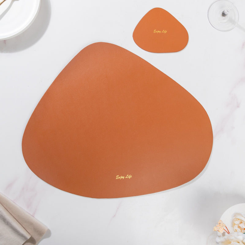 Leather Mat And Coaster Set