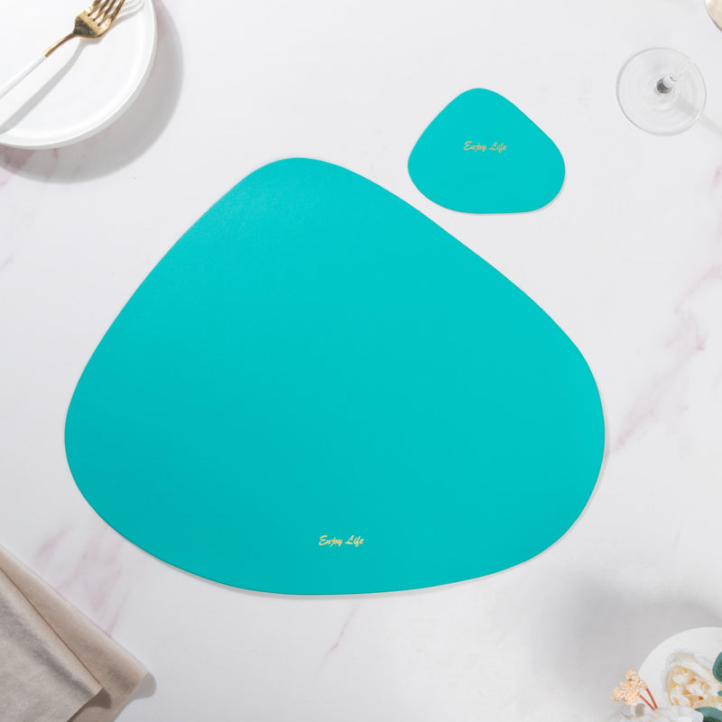 Leather Mat And Coaster Set