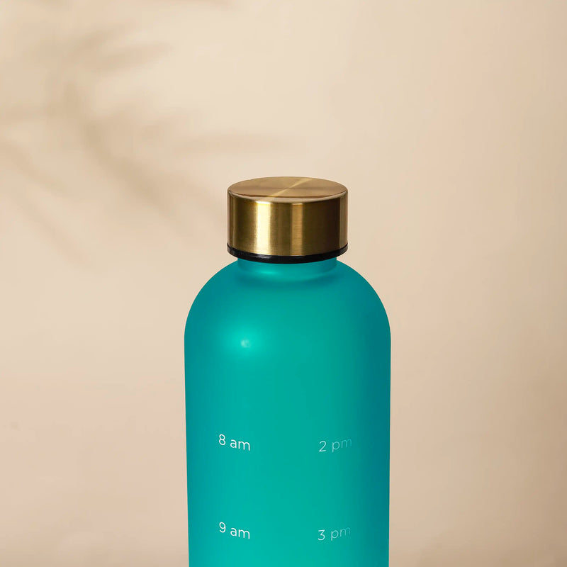 Hydration Water Bottle Teal 1L Set Of 2 - Water bottle, water bottle for office, travel water bottle, BPA free water bottle, leakproof water bottle