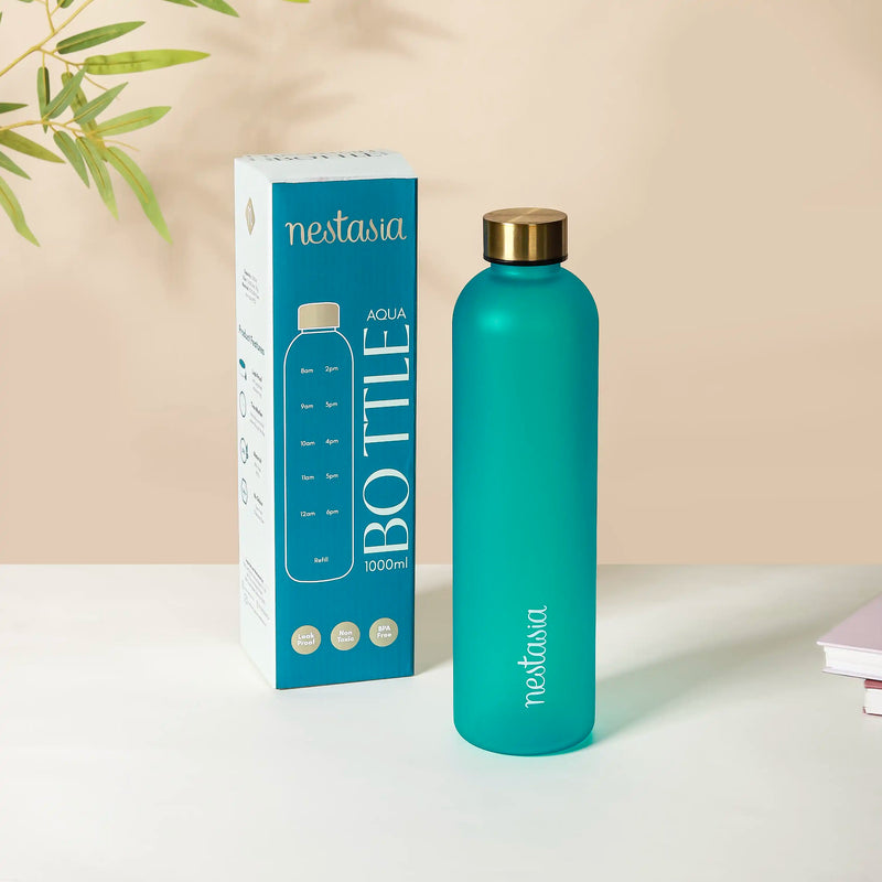 Hydration Water Bottle Teal 1L Set Of 2 - Water bottle, water bottle for office, travel water bottle, BPA free water bottle, leakproof water bottle