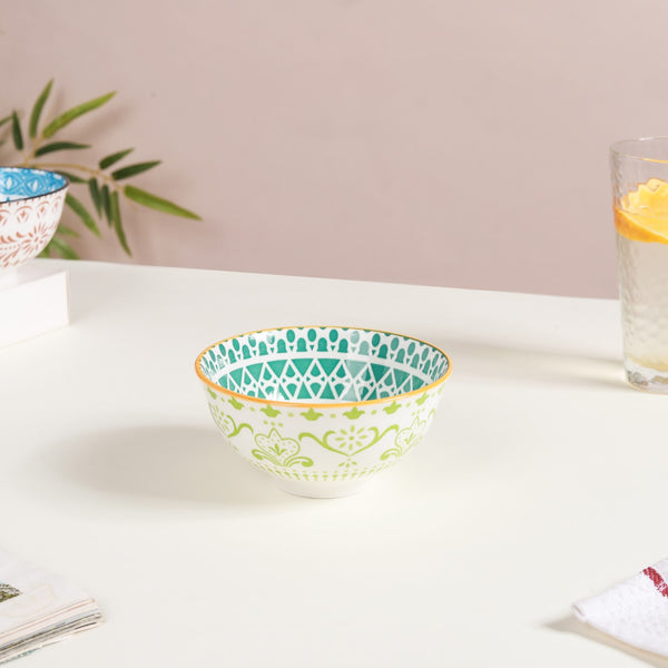 Mandala Dessert Bowl Set of 2 - Bowl,ceramic bowl, snack bowls, curry bowl, popcorn bowls | Bowls for dining table & home decor