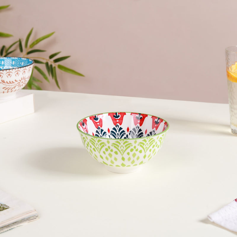 Mandala Dessert Bowl Set of 2 - Bowl,ceramic bowl, snack bowls, curry bowl, popcorn bowls | Bowls for dining table & home decor