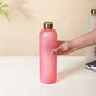 Stylish Time Marker Water Bottle Pink 1L Set Of 2 - Water bottle, water bottle for office, travel water bottle, BPA free water bottle