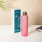 Stylish Time Marker Water Bottle Pink 1L Set Of 2 - Water bottle, water bottle for office, travel water bottle, BPA free water bottle