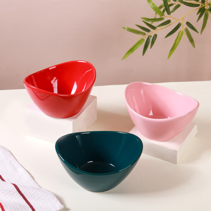 Ceramic Contemporary Bowl Small 400 ml - Bowl, soup bowl, ceramic bowl, snack bowls, curry bowl, popcorn bowls | Bowls for dining table & home decor
