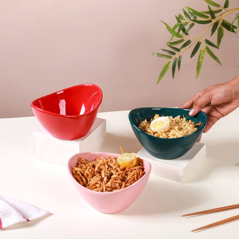 Ceramic Contemporary Bowl Small 400 ml - Bowl, soup bowl, ceramic bowl, snack bowls, curry bowl, popcorn bowls | Bowls for dining table & home decor