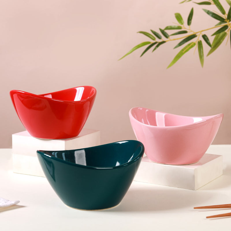 Ceramic Contemporary Bowl Small 400 ml - Bowl, soup bowl, ceramic bowl, snack bowls, curry bowl, popcorn bowls | Bowls for dining table & home decor