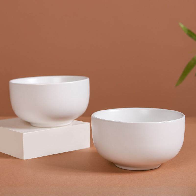 Ceramic Bowl For Chips Set of 2 - Bowl, soup bowl, ceramic bowl, snack bowls, curry bowl, popcorn bowls | Bowls for dining table & home decor