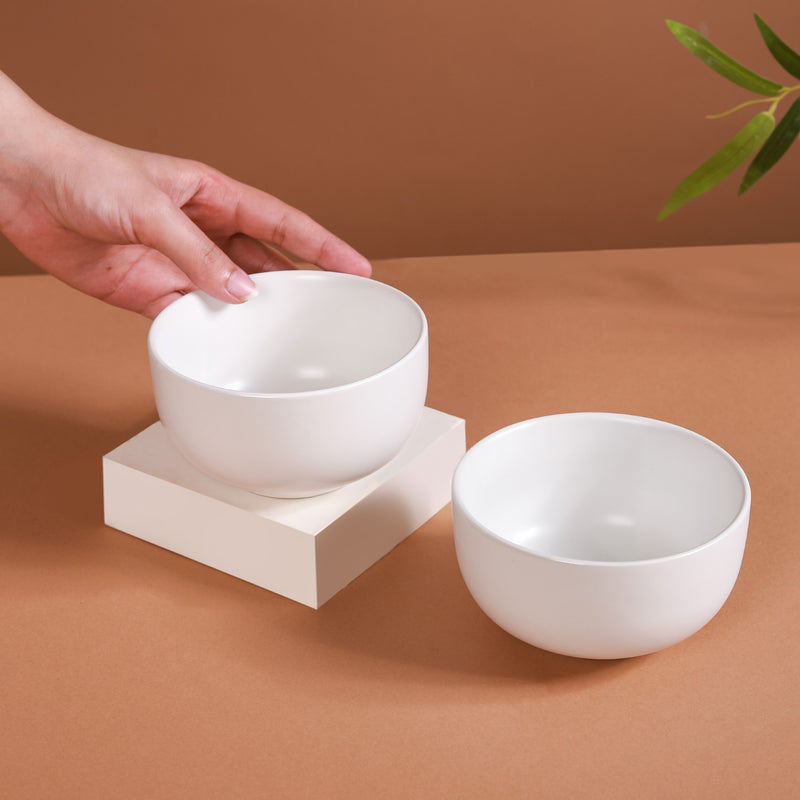 Ceramic Bowl For Chips Set of 2 - Bowl, soup bowl, ceramic bowl, snack bowls, curry bowl, popcorn bowls | Bowls for dining table & home decor