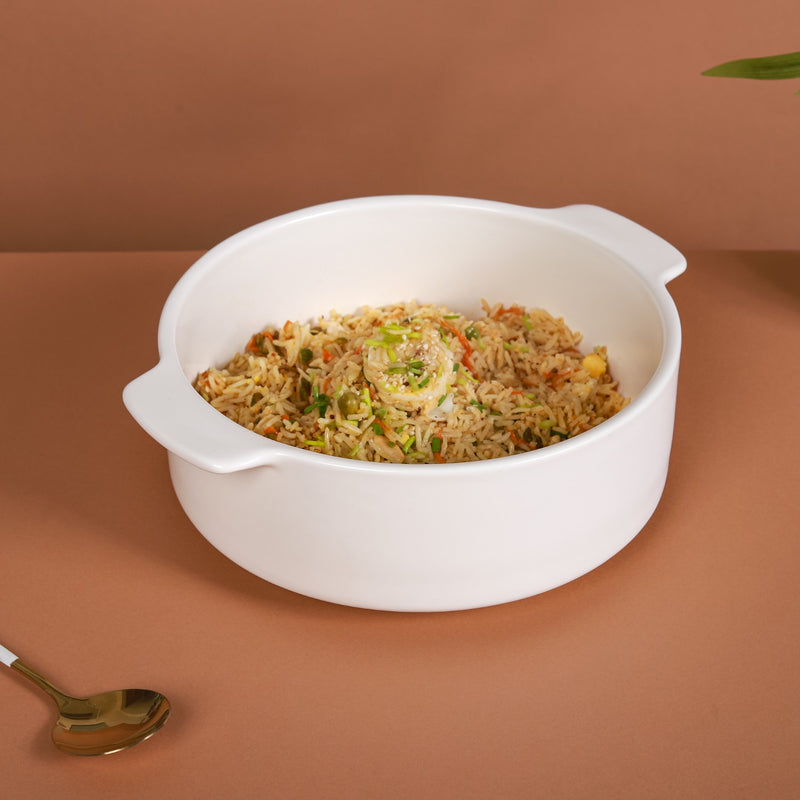 Ceramic Casserole Pots White 2 L - Baking Dish