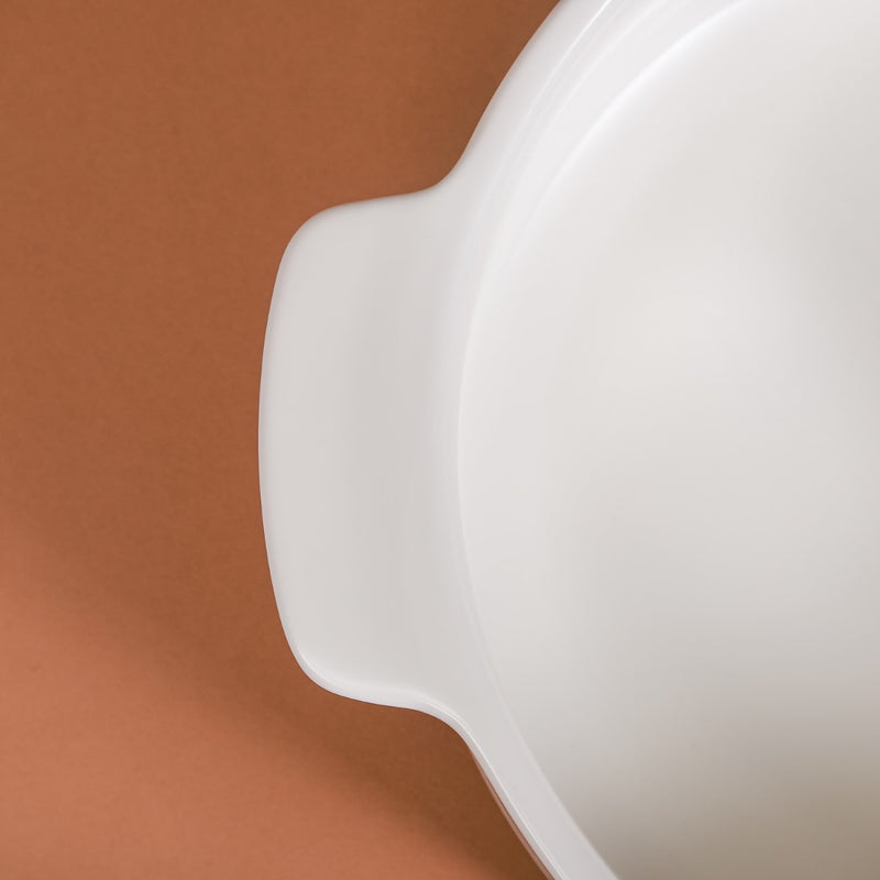 Ceramic Casserole Pots White 2 L - Baking Dish