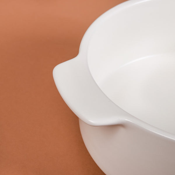 Ceramic Casserole Pots White 2 L - Baking Dish