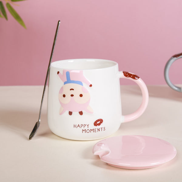 Cartoon Mug With Lid- Mug for coffee, tea mug, cappuccino mug | Cups and Mugs for Coffee Table & Home Decor