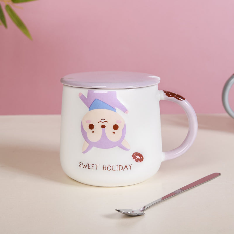 Cartoon Mug With Lid- Mug for coffee, tea mug, cappuccino mug | Cups and Mugs for Coffee Table & Home Decor