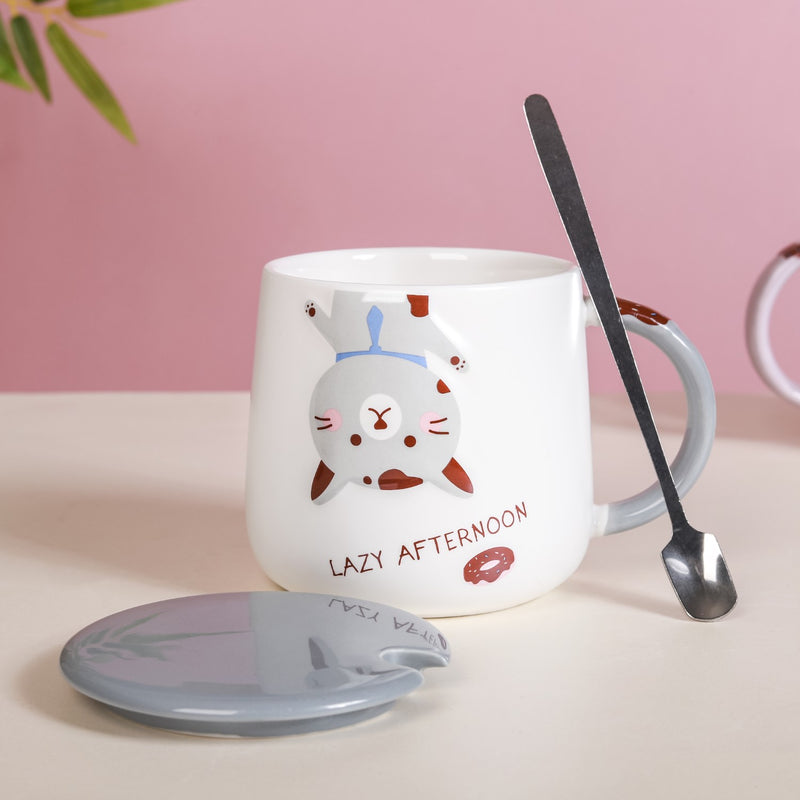 Cartoon Mug With Lid- Mug for coffee, tea mug, cappuccino mug | Cups and Mugs for Coffee Table & Home Decor