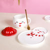 Snowman Plate And Cup Set- Mug for coffee, tea mug, cappuccino mug | Cups and Mugs for Coffee Table & Home Decor