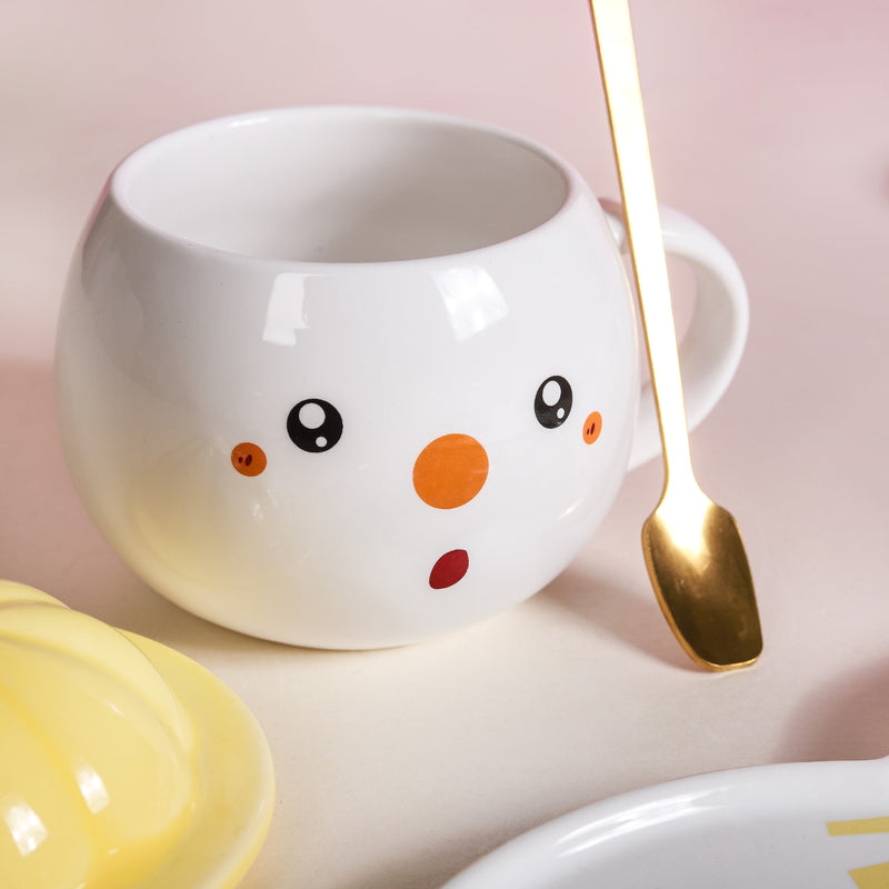 Snowman Plate And Cup Set- Mug for coffee, tea mug, cappuccino mug | Cups and Mugs for Coffee Table & Home Decor