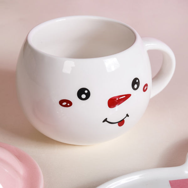 Snowman Plate And Cup Set- Mug for coffee, tea mug, cappuccino mug | Cups and Mugs for Coffee Table & Home Decor