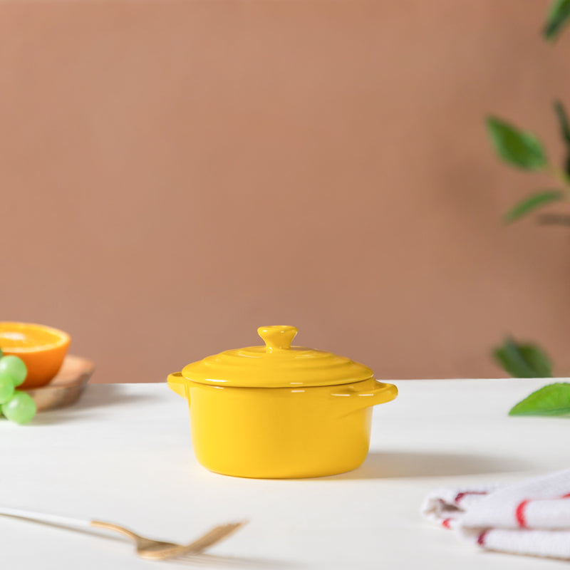 Ceramic Casserole Yellow - Baking Dish