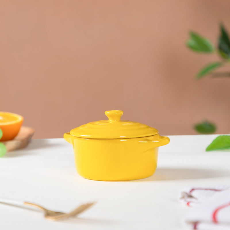 Ceramic Casserole Yellow - Baking Dish