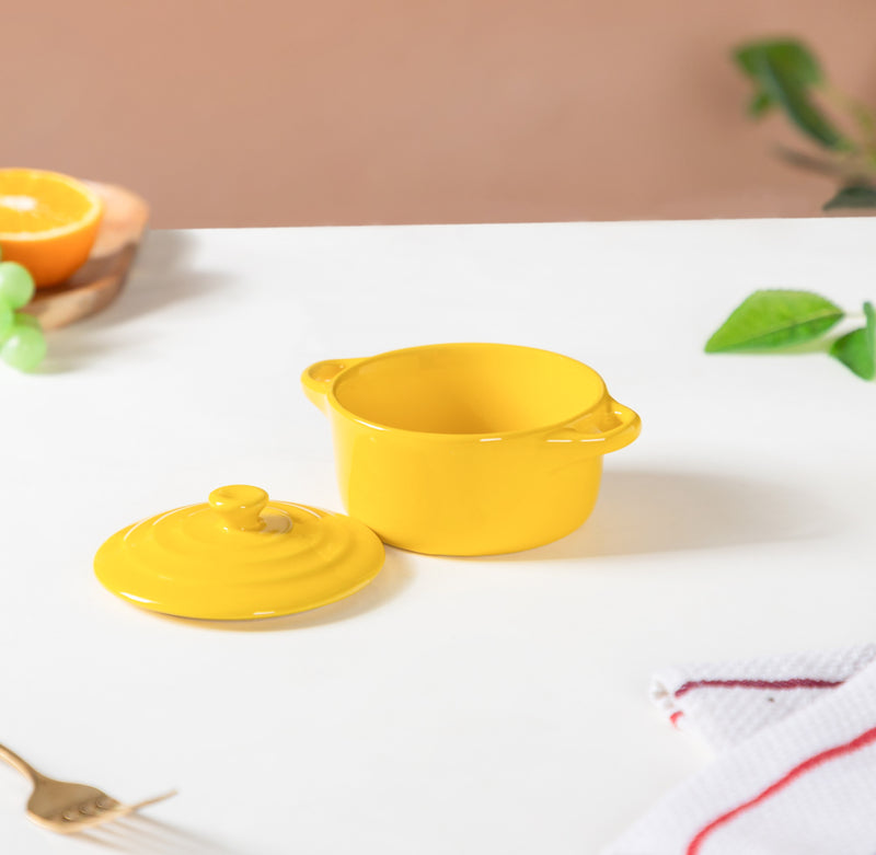 Ceramic Casserole Yellow - Baking Dish