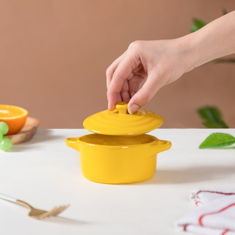 Ceramic Casserole Yellow - Baking Dish